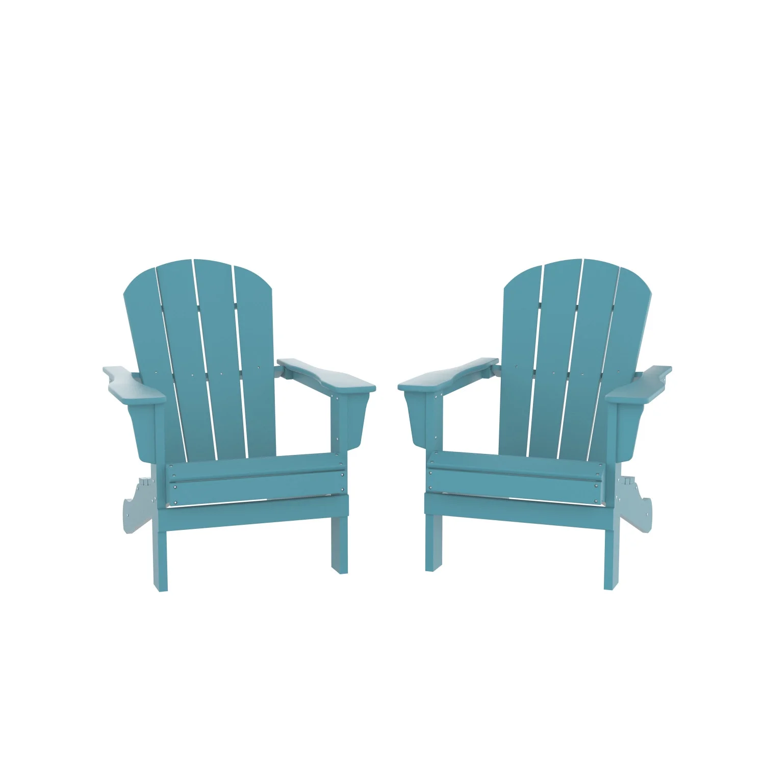 Durable Weather Resistant Blue HDPE Resin Adult Size Adirondack Chair Set of 2 for Patio  Backyard  Garden - Sand Outdoor Deck Lawn Chairs and Fire Pit Chairs - Comfortable and Stylish Pl