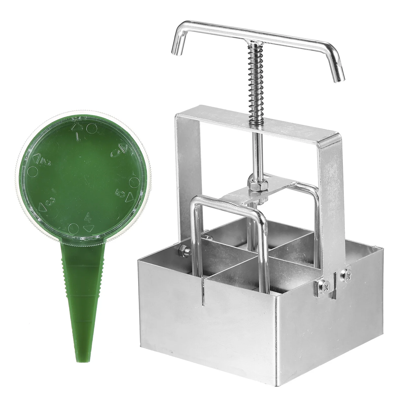 Handheld Soil Blocker 2-Inch Soil Block Maker Soil Blocking Tool with Dibbles Dibbers for Garden Cultivate seedlings and cultivate soil