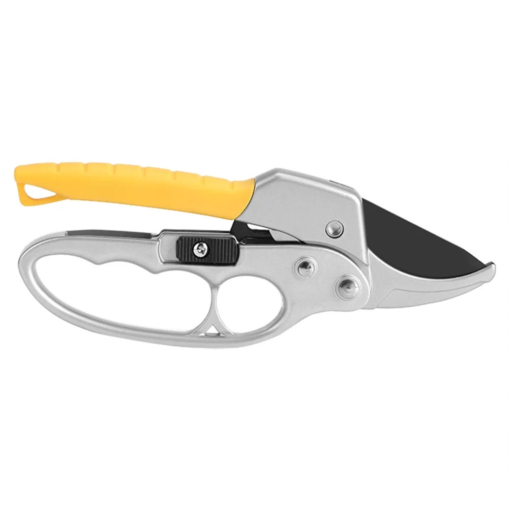 Garden Bypass Pruning Shears - Secateurs Ratchet Hand Pruner Trimmer Tools Ratchet Secateurs with Ergonomic Designed Easily Handle for Garden Trees Plants Hedges and Flowers