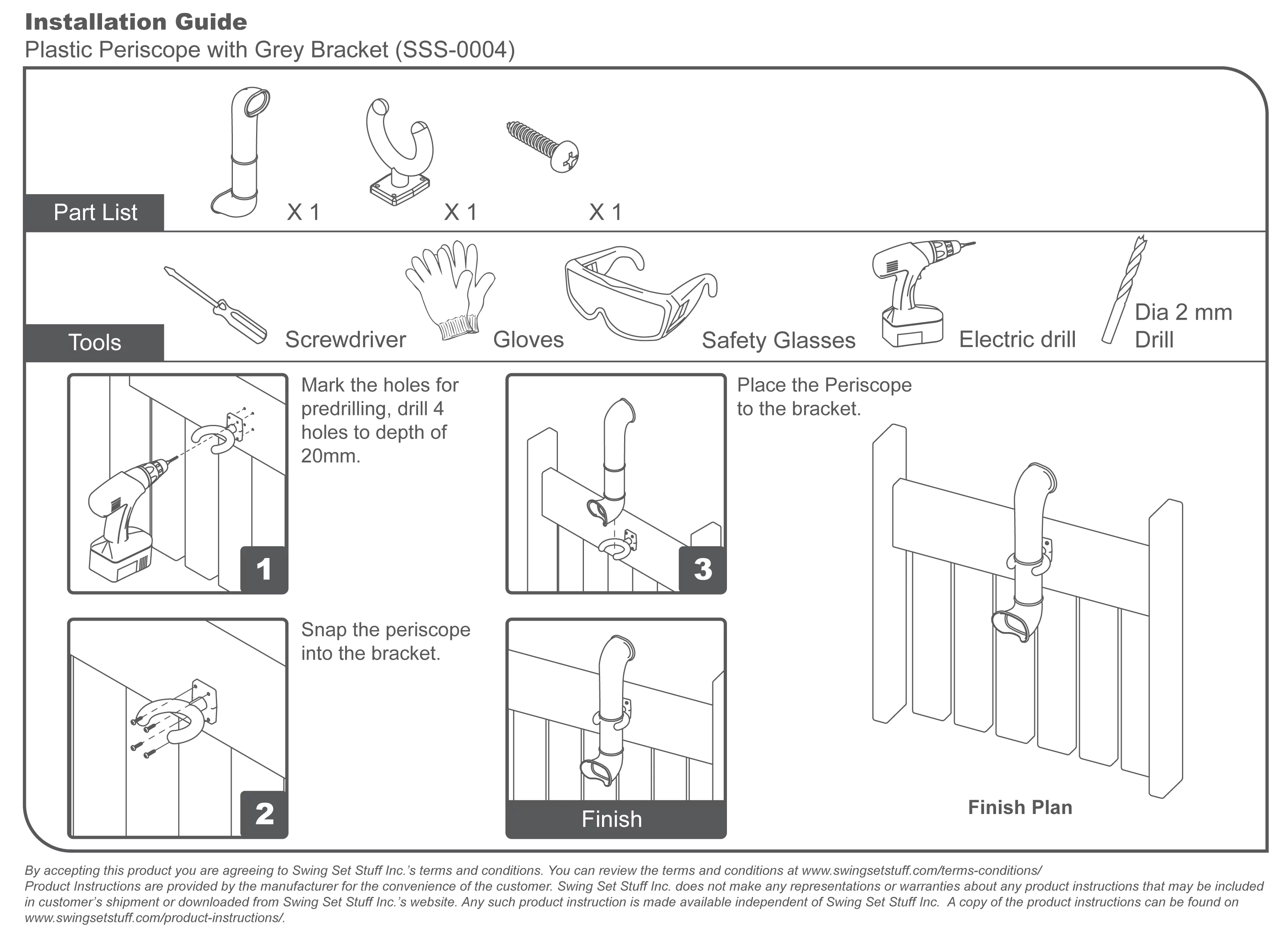 Swing Set Stuff Periscope (Green) with SSS Logo Sticker