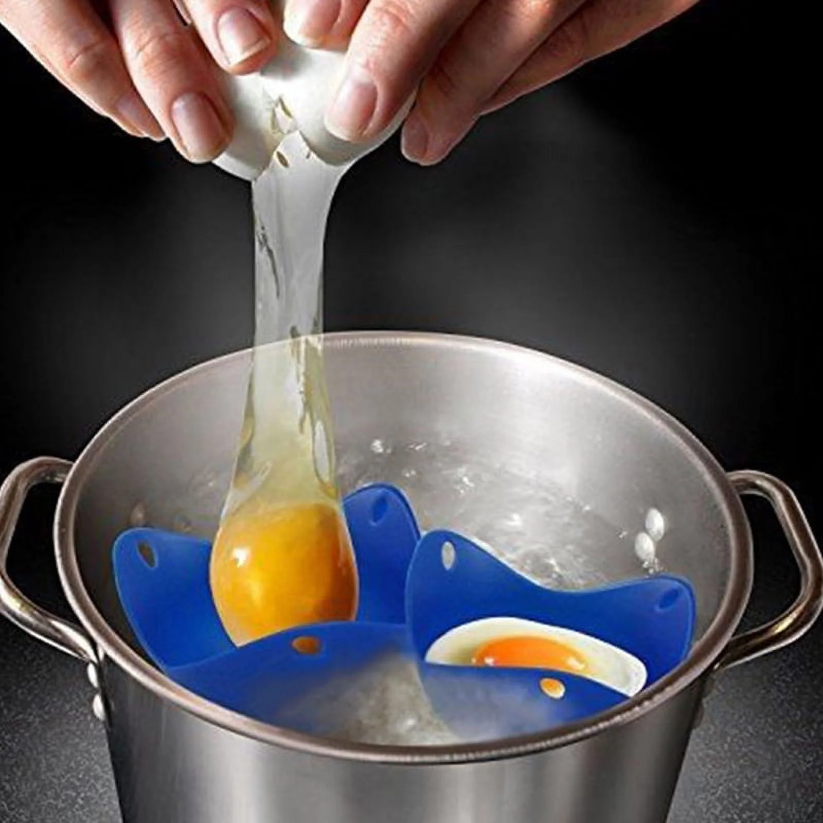 4PCS/Set Silicone Egg Poacher Poaching Pods Pan Non Stick Egg Baking Cups Tools