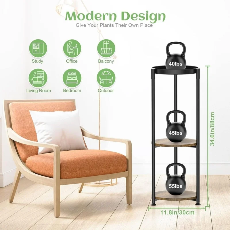 35 Inch Corner Plant Holder for Plants Multiple