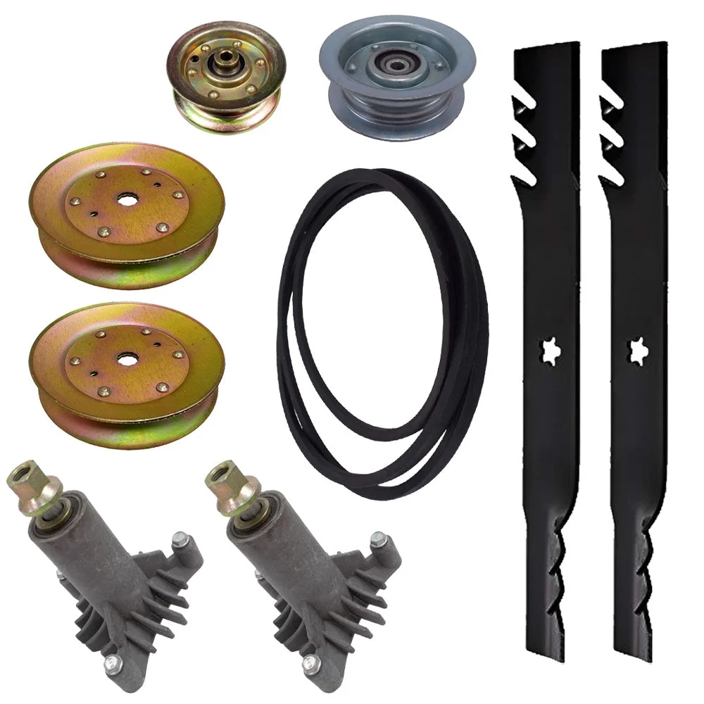 Proven Part Mower Deck Rebuild Kit Fits Craftsman With 3 Post Spindle Includes Pulleys Belt Blades For Part Numbers 130794, 134149, 144959, 173437, 596-900