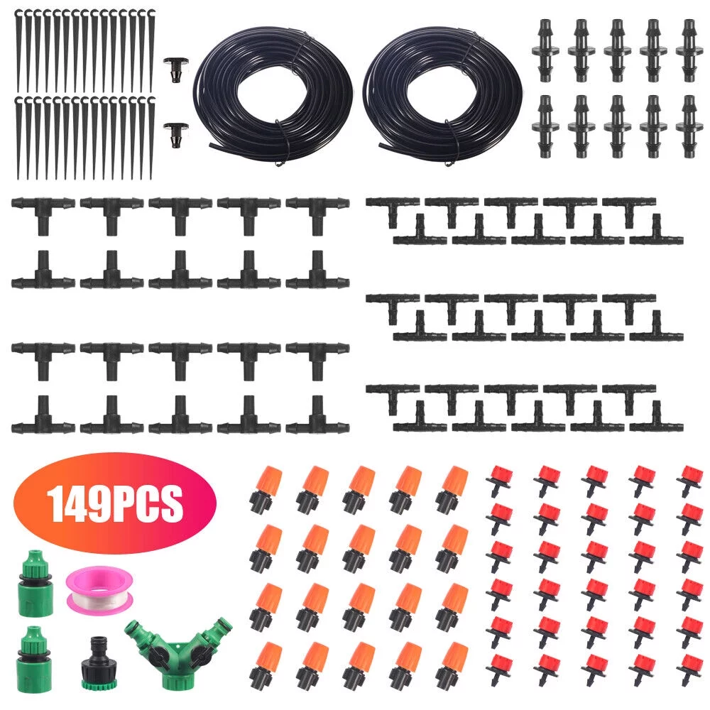 KingFurt Automatic Irrigation Kit with 40m Hose Garden, Greenhouse Watering 149 Pieces Included Efficient & Durable System
