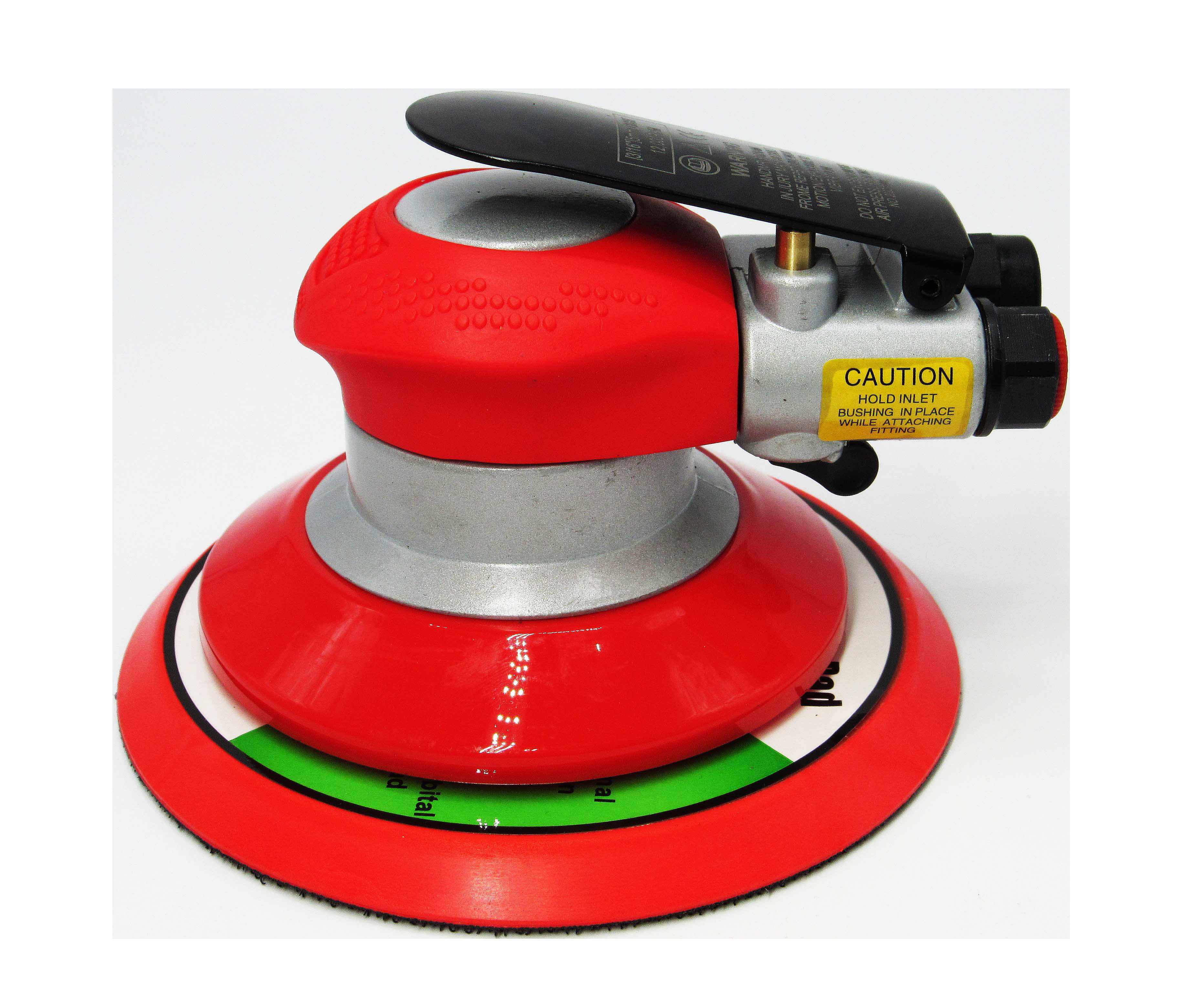 MAXX PROS Random Orbital Sander – Pneumatic Palm Sander – 6” x 3/16” Diam. Orbit – Hook and Loop Pad
