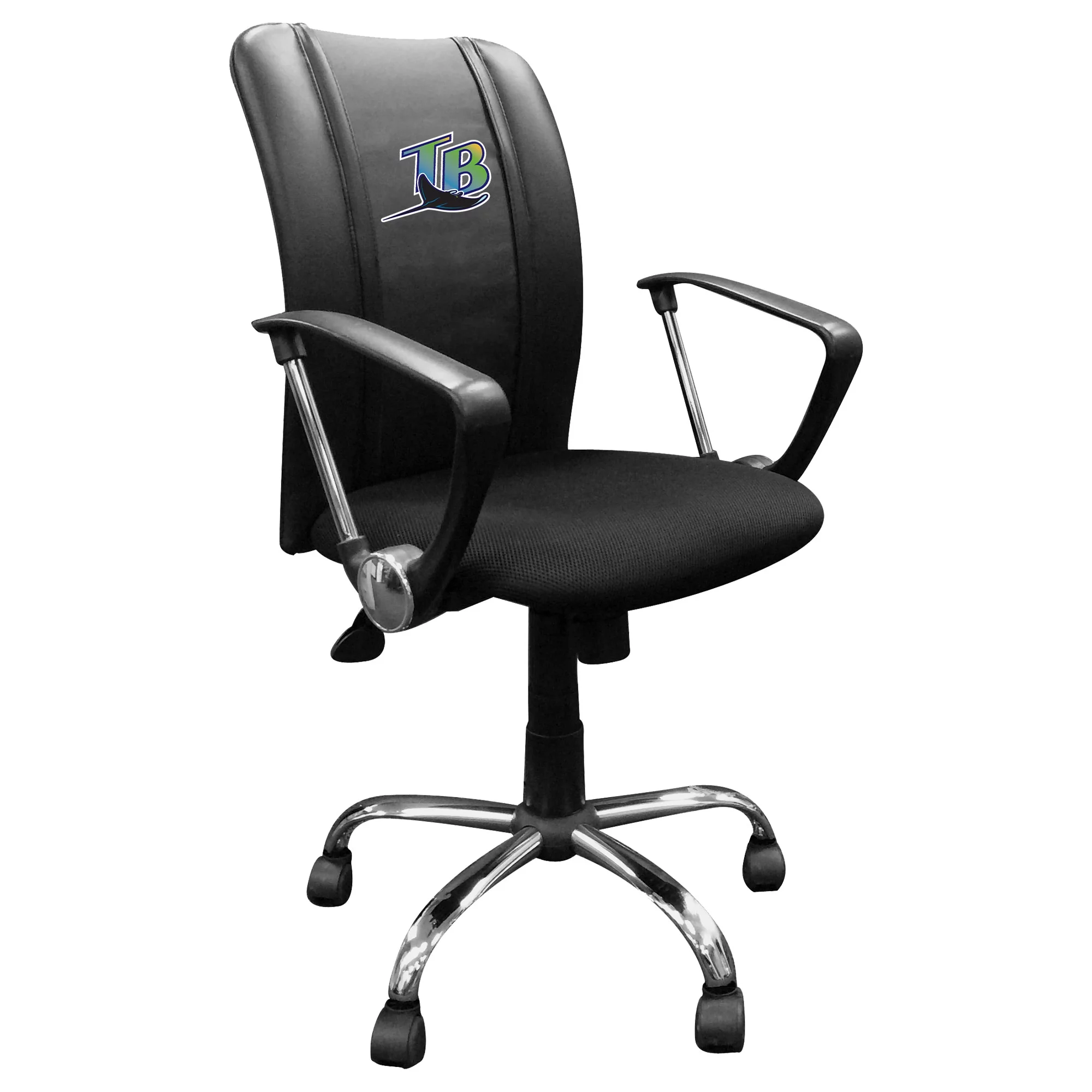 Black Tampa Bay Rays Logo Curve Task Chair
