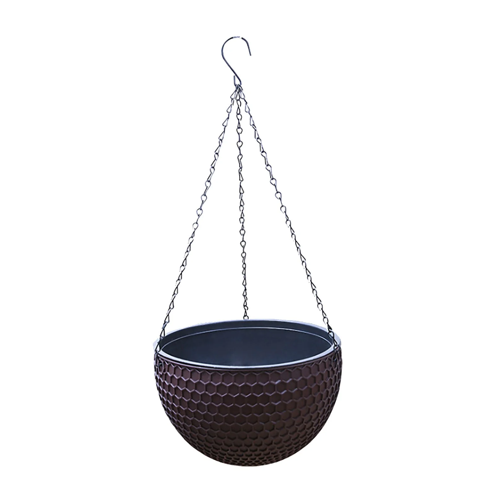 Bnnlsa Flower PotsSelf Watering Hanging Planter Basket Self Watering Round Resin Hydroponic Garden Flower Pot Set for Plants for Home Garden Porch Or Balcony