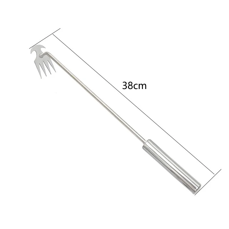 Garden Weed Pulling Tool, Portable Garden Weeder Tool Uprooting Weeding Tool, 4 Teeth Manganese Steel Forged Hand Weeder for Vegetable Gardening Backyard Farm Planting & Weeding