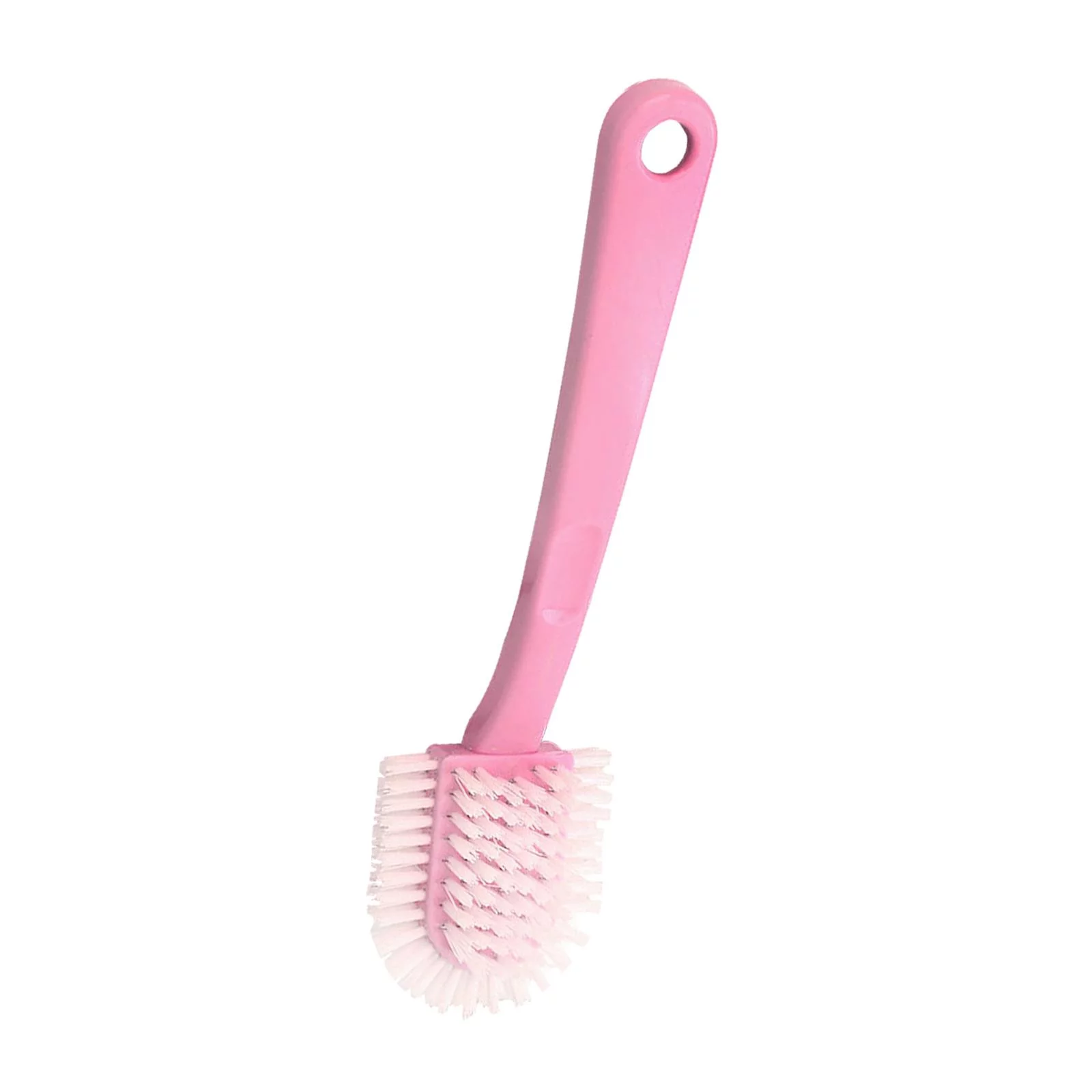 Multifunctional double-sided shoe washing brush PP material Durable with hanging Pink