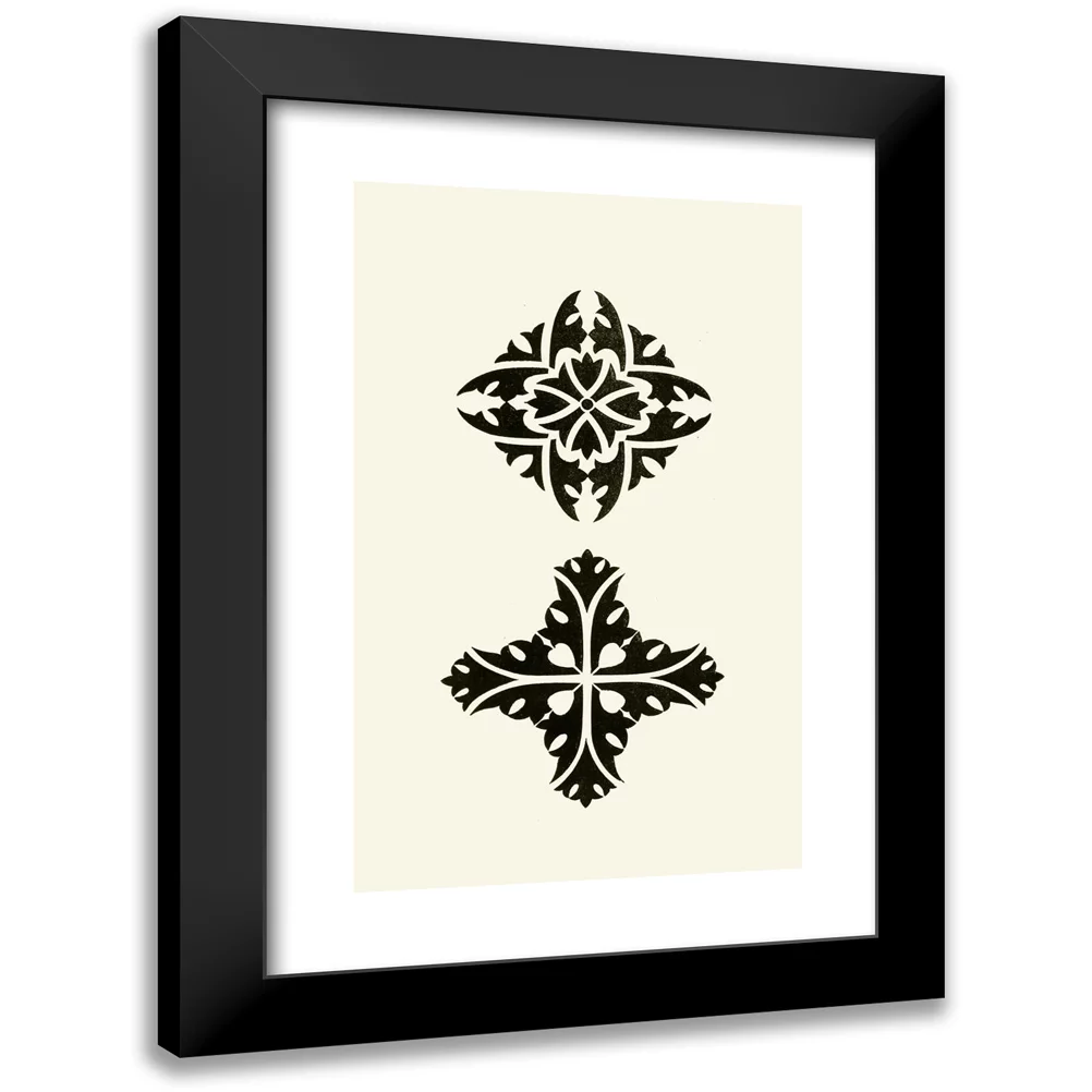 Christopher Dresser 11x14 Black Modern Framed Museum Art Print Titled - The Art of Decorative Design Pl13 (1862)