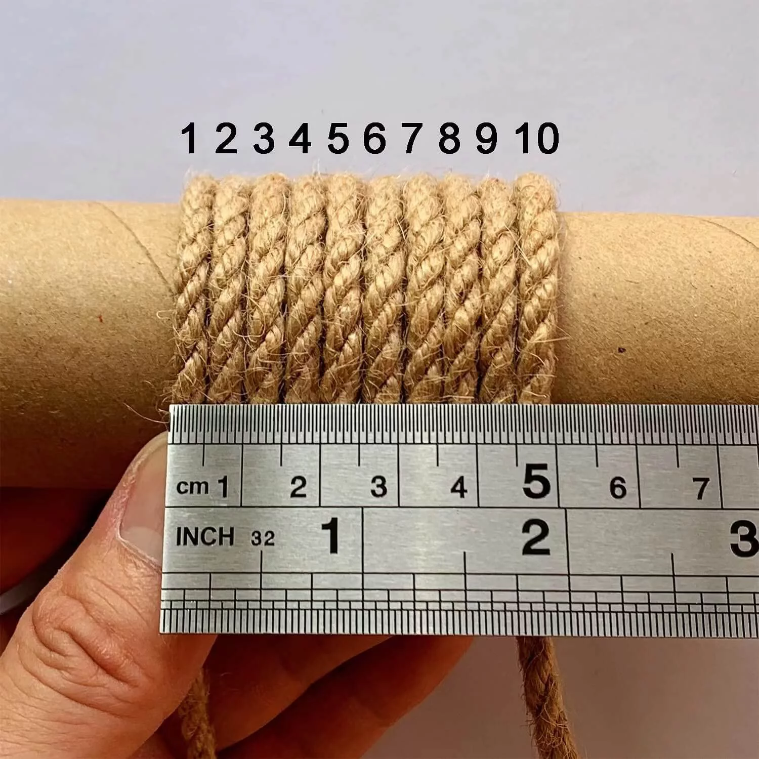Strong Jute Twine 4mm Thick 328Feet Natural Arts Crafts Jute Rope Durable Packing String for Gardening Applications (4MM 328FT)