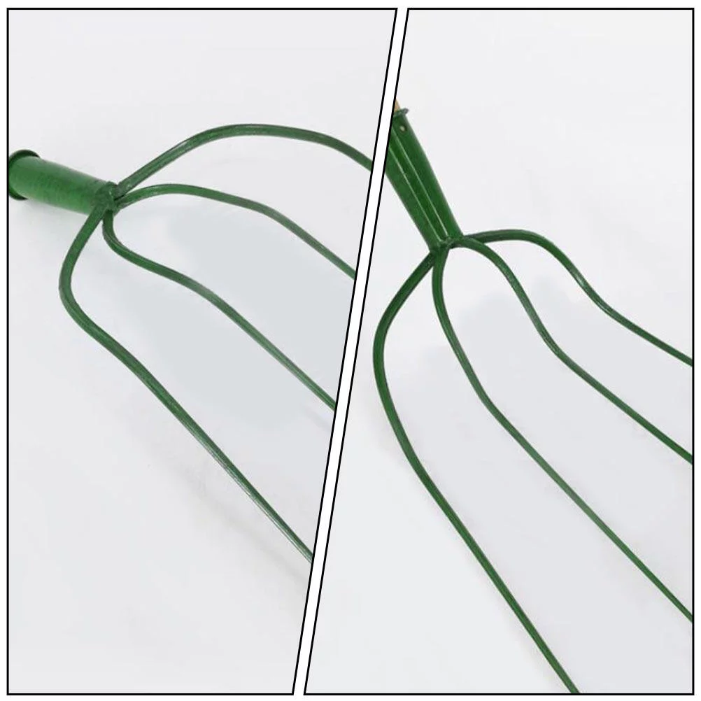 Guichaokj Practical Farming Fork Multi-functional Farm Pitch-fork Iron Grass Fork