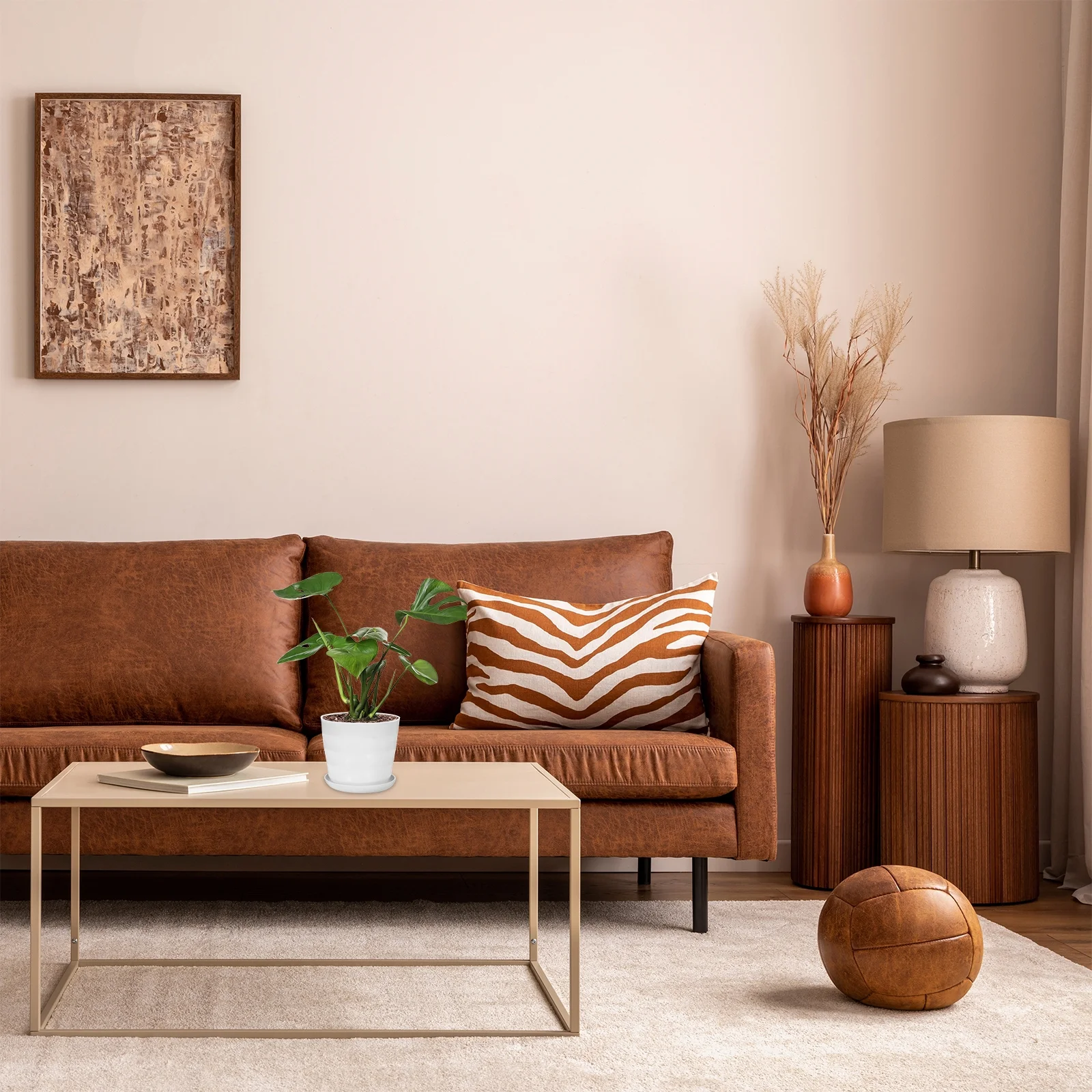 Uxcell 8 Inch Plastic Plant Pots Flower Planters with Drainage Holes and Tray, Purple 5 Pack