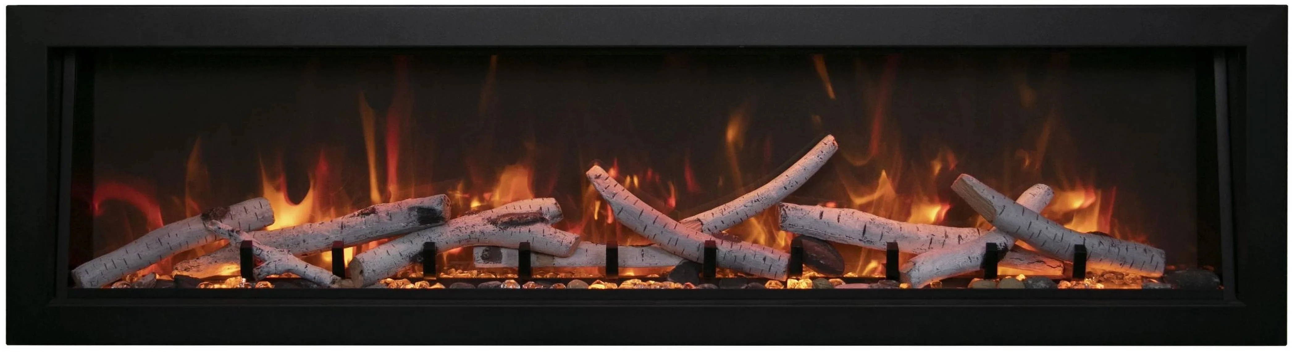 Smart 88″ Wide – Deep Indoor or Outdoor Electric Built-in only with Black Steel Surround