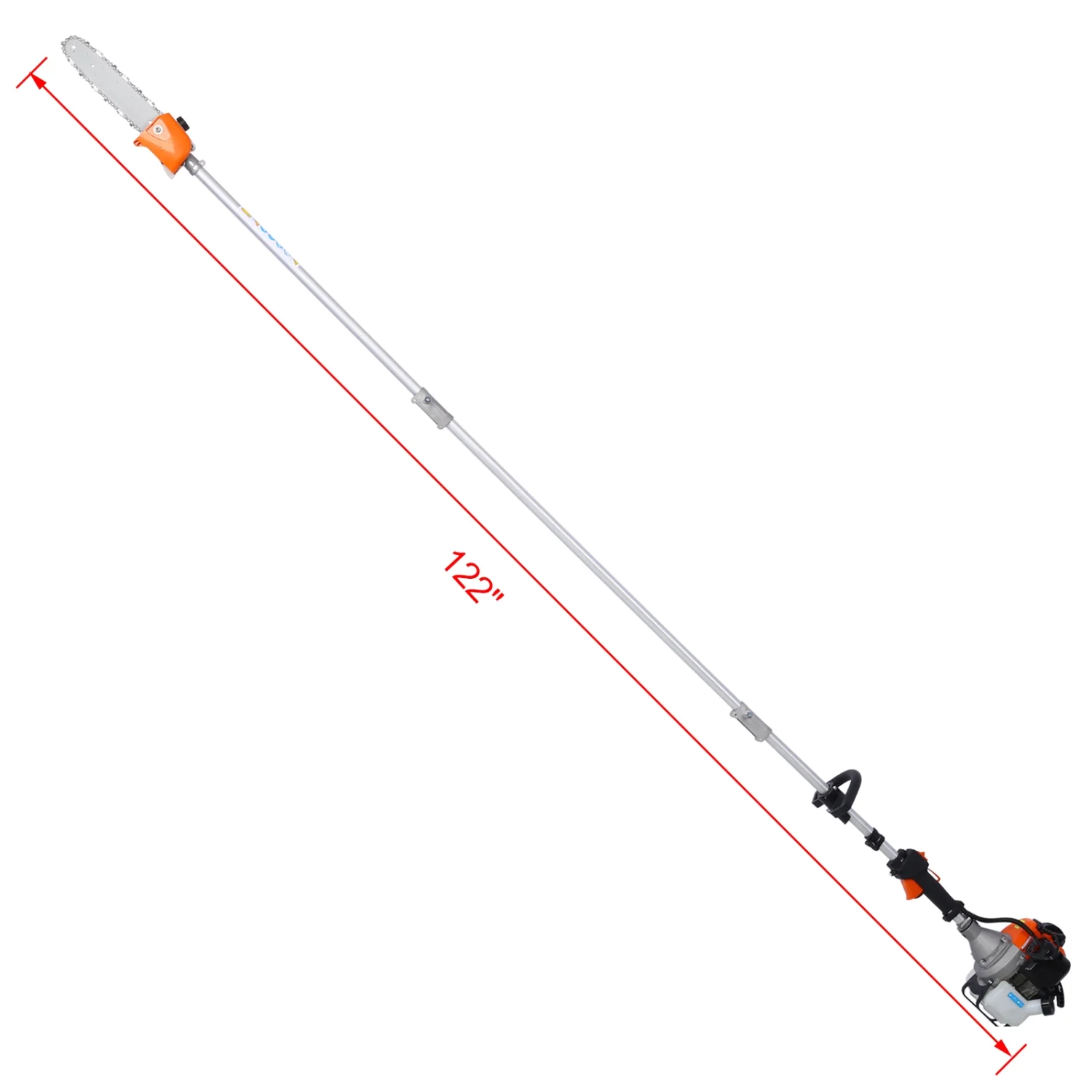 10 in 1 Multi-Functional Trimming Tool  52CC 2-Cycle Garden Tool System with Gas Pole Saw  Hedge Trimmer  Grass Trimmer  and Brush Cutter EPA Compliant