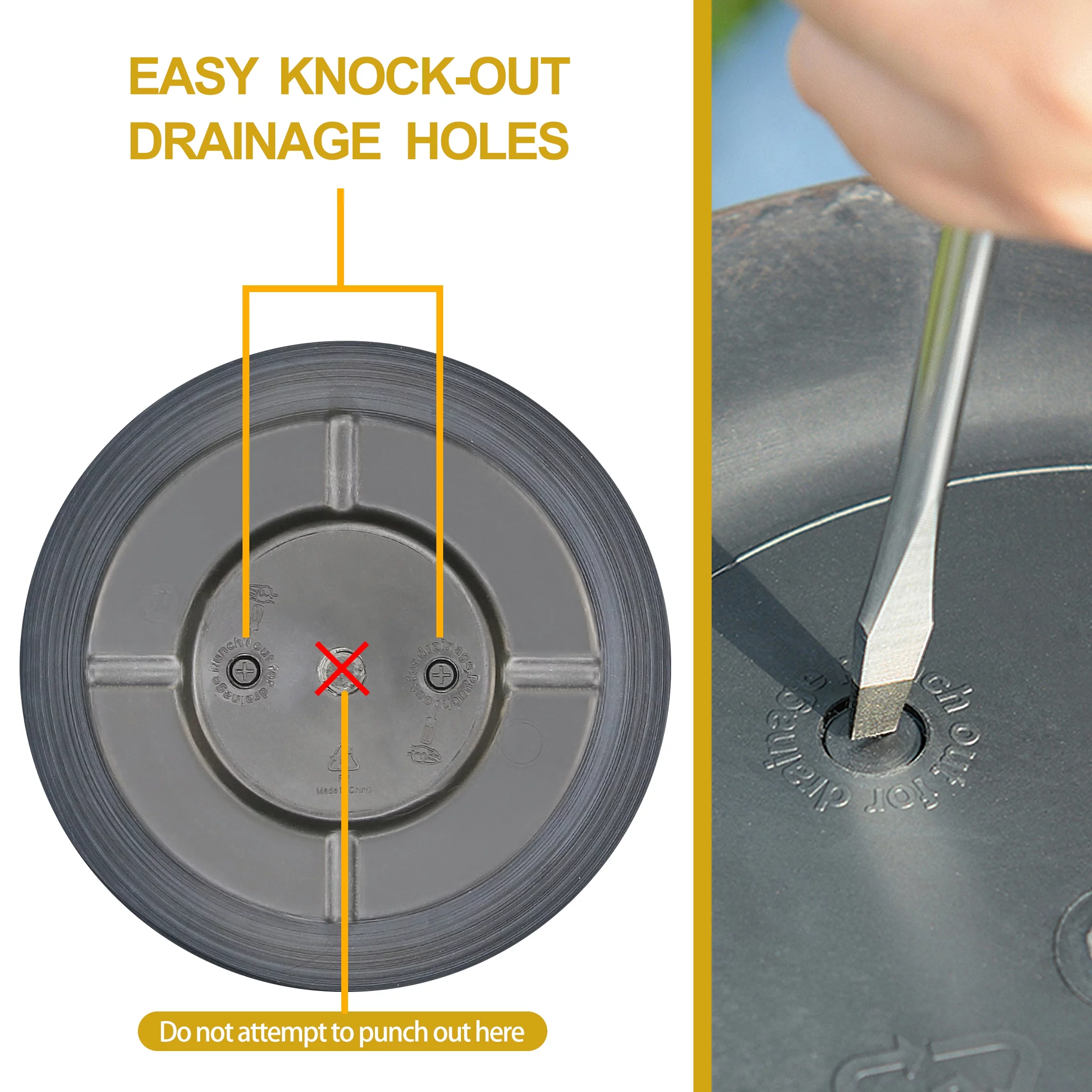 Better Homes & Gardens Fossano Blue Resin Planter, 15.9in x 15.9in x 12.1in