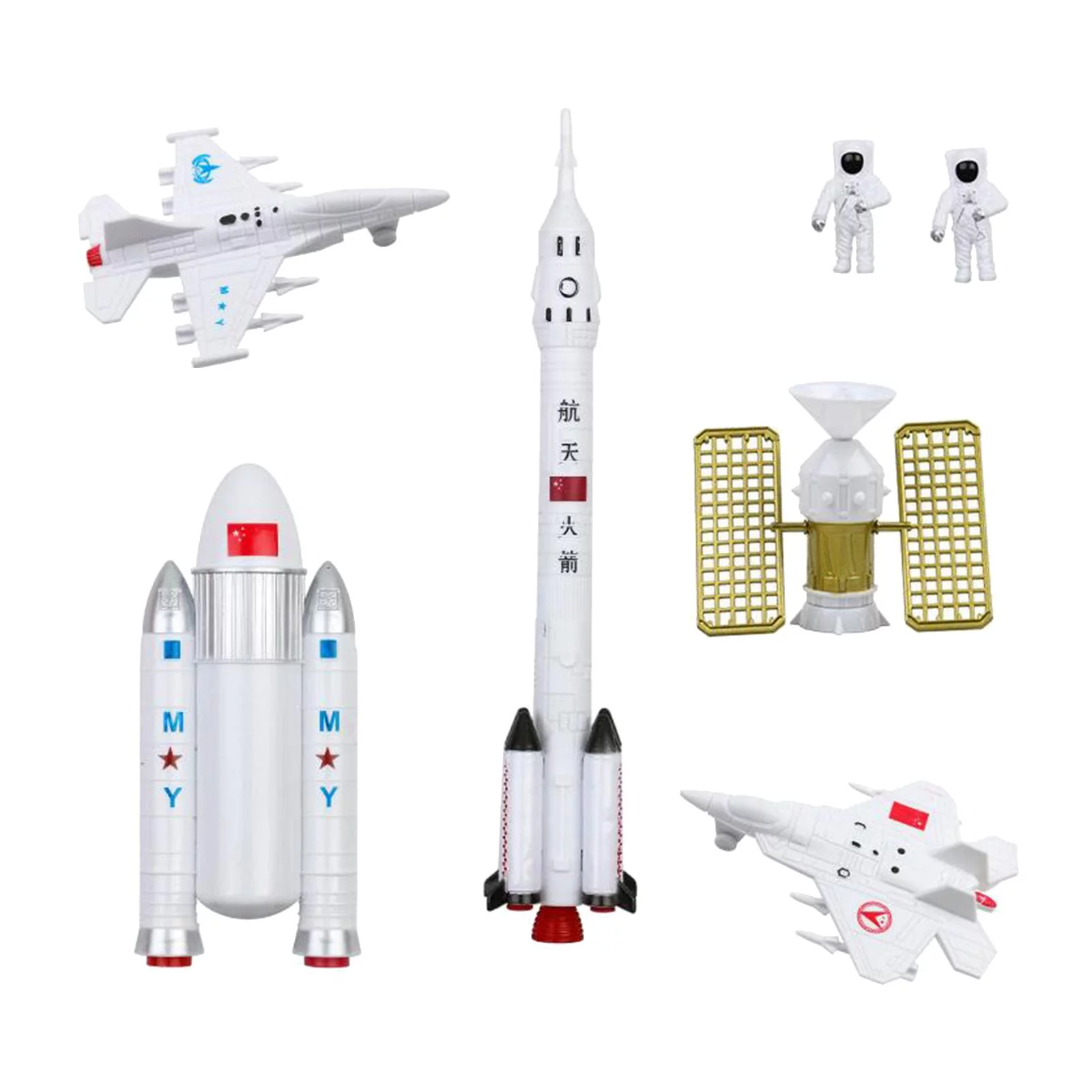 7Pcs Kids Space Toys Space Exploration Kindergarten Boys Girls Space Playset