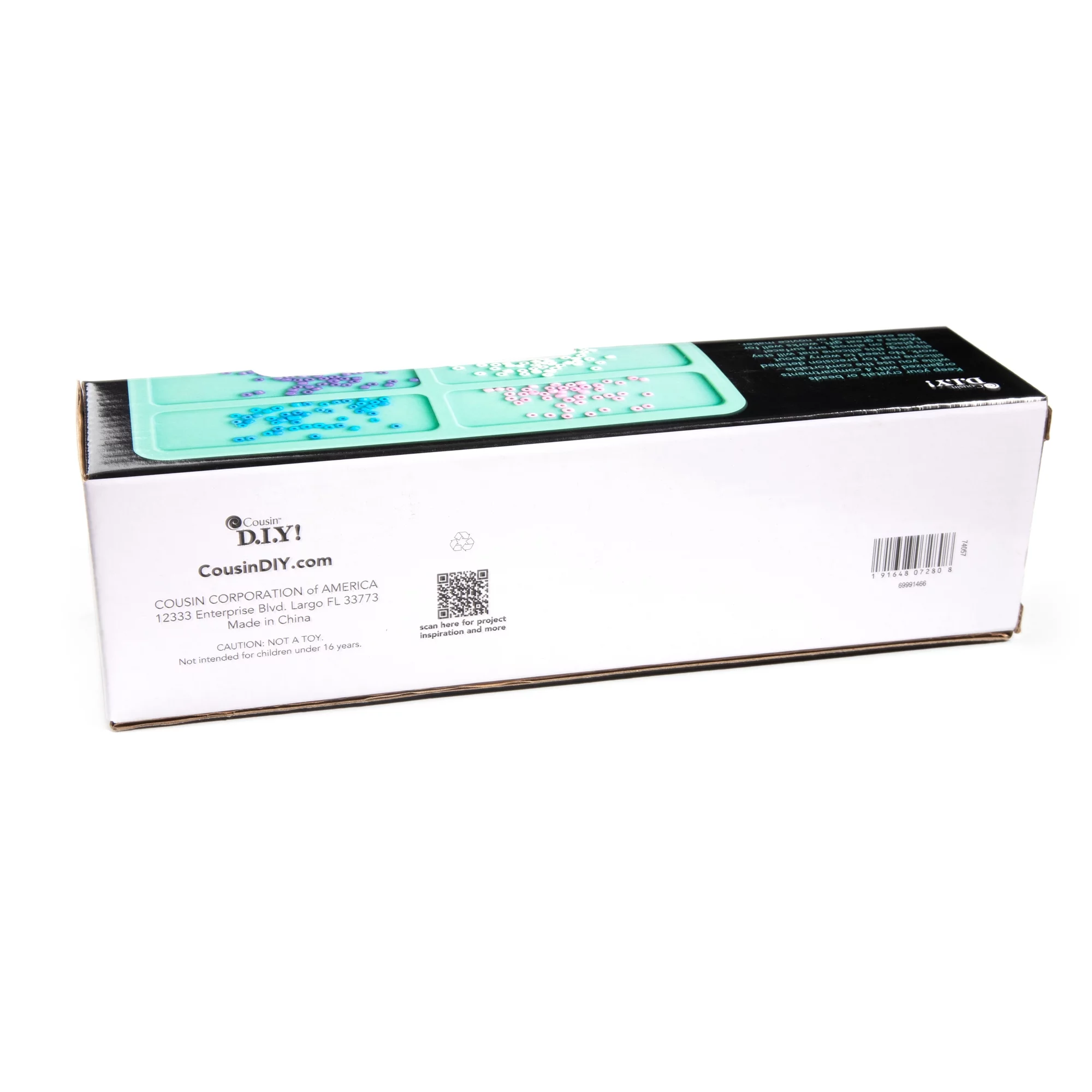 Cousin DIY Silicone Bead and Crafting Mat with Recessed Compartments, Teal Blue, 1 Piece