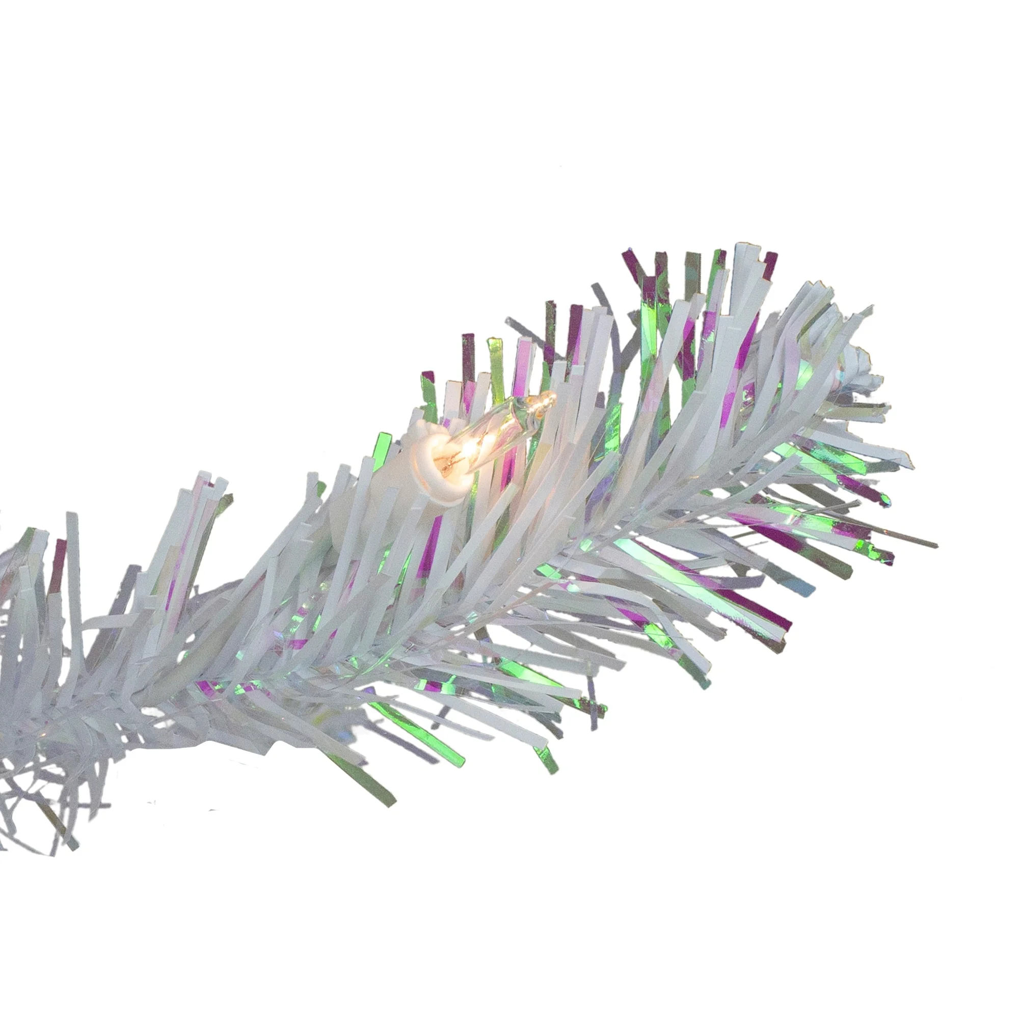 3' Pre-lit White Iridescent Pine Artificial Christmas Tree Multi