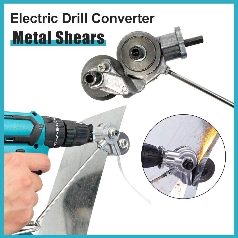Electric Drill Shears Plate Cutter Attachment Metal Iron Tin Quick Cutting Tool