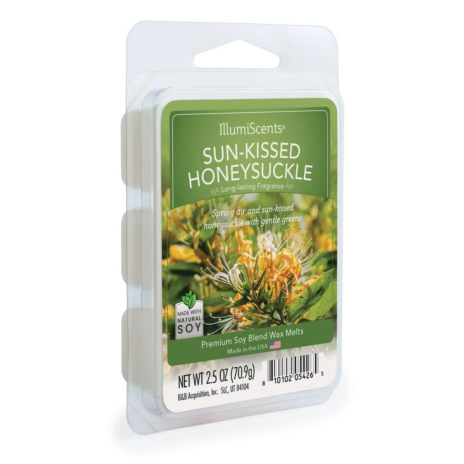Sun-Kissed Honeysuckle Wax Melts, Illumiscents, Highly Fragrant Soy Blend, 2.5oz (1-Pack)