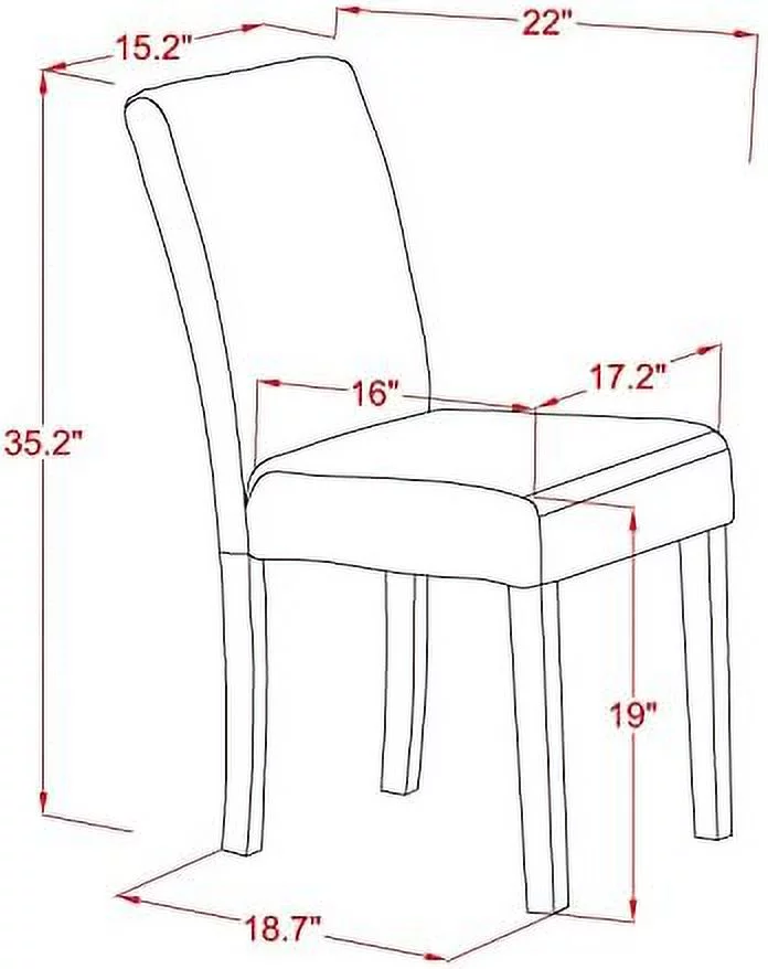 JYHOME ABP0T15 Parson Dining Baby Blue Fabric Upholstered Chairs    Linen White