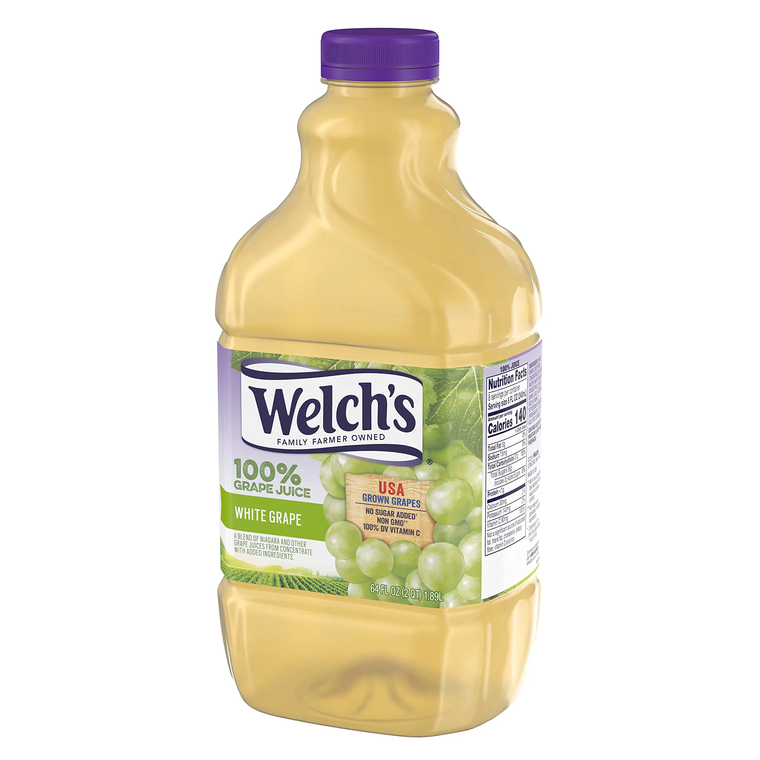 Welch's, 100% White Grape Juice, 64 Fl Oz Bottle (Pack of 6)