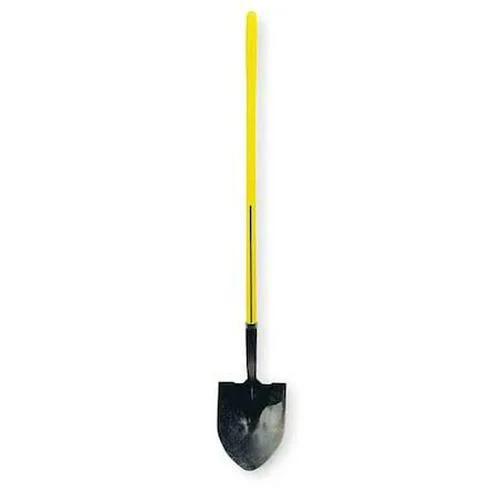 Round Point Shovel, 48 In.Handle, 16 ga.