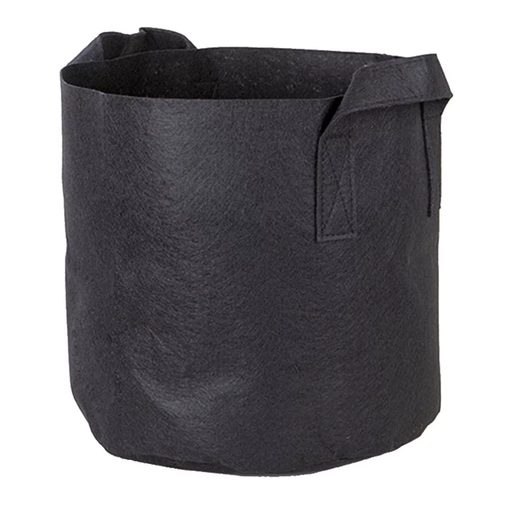 Outdoor Round Flower Planting Bag Green Rim Plant Growth Pouch PP Nonwoven Vegetable Growing Pot 1-34 Gallons