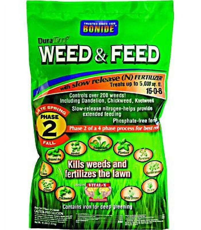 Bonide 60422 Weed and Feed Fertilizer, Solid, Mild Fertilizer, 16 Pound