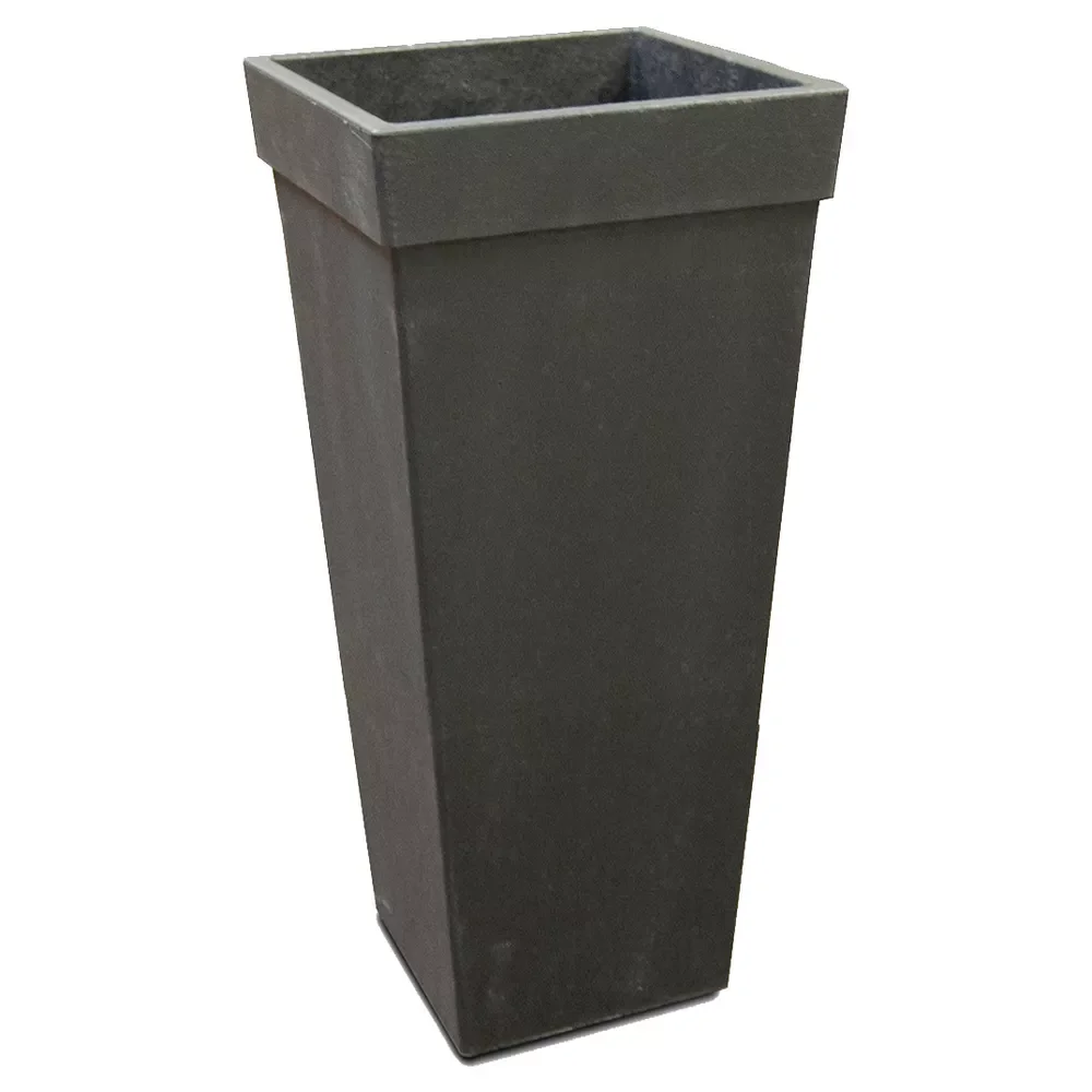 YZL Tapered Square Recycled Self Watering Planter Black