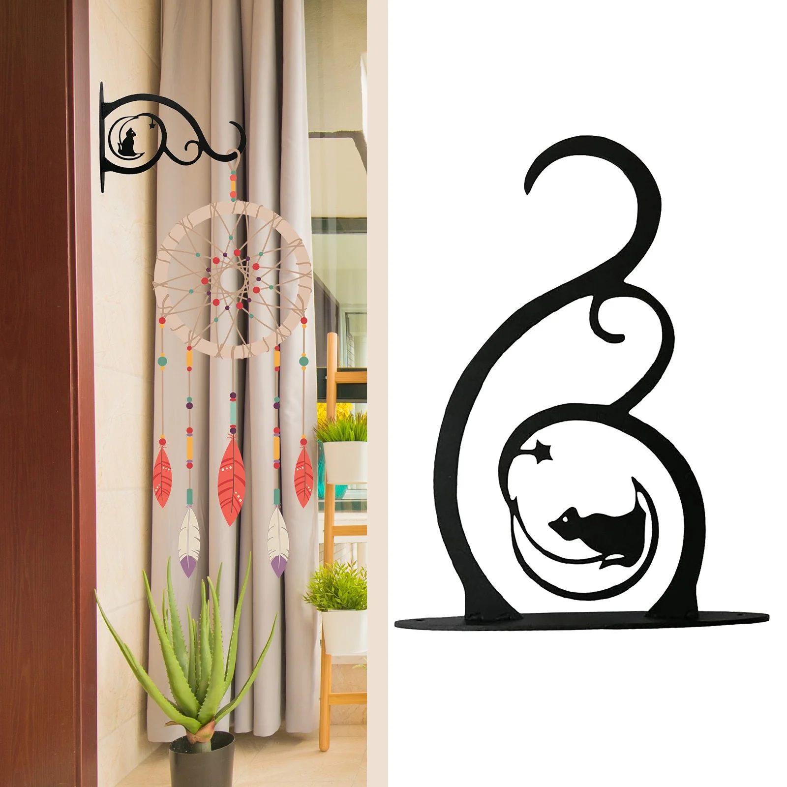 Mounted Hanging Bracket Wall-Mounted Flower Pot Hook Hanger Flower Pot Bird Feeder