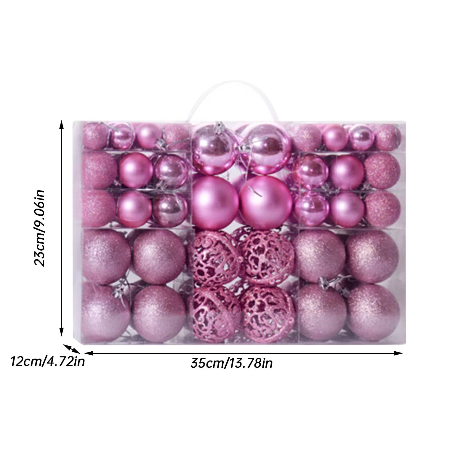 100Pc Christmas Ball Ornaments Shatterproof Balls For Christmas Tree Decoration