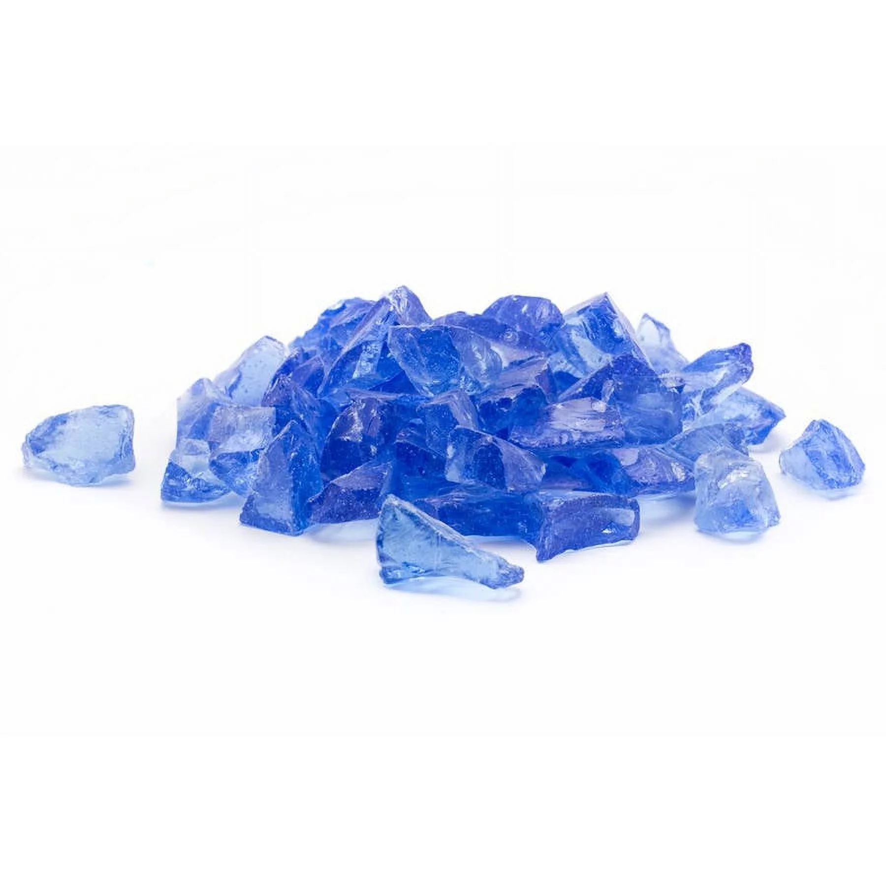 Dragon Glass 10 lb Royal Blue Landscape & Fire Pit Glass, 1/2