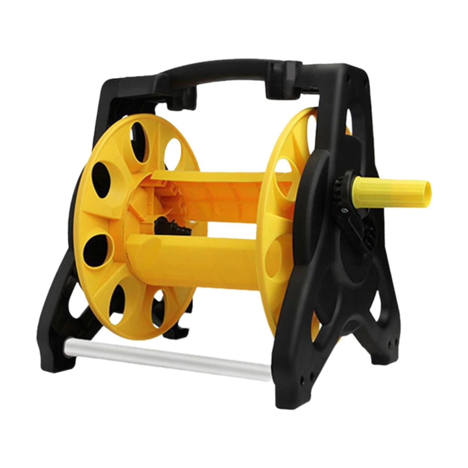 simhoa Hose Reel Cart Pipe Storage Rack Garden Tool Resistant Pipe Organizer Water Hose Holder for Agriculture Outdoor Cleaning Farm BA03 40M