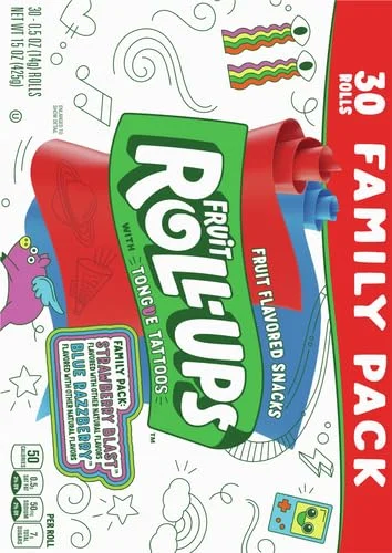 Fruit Roll-Ups Fruit Flavored Snacks, Variety Pack, 15 oz, 30 ct