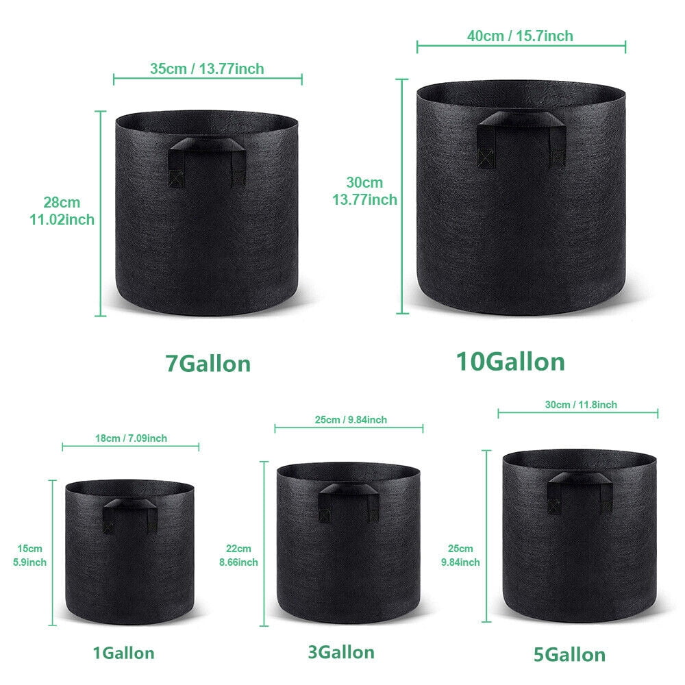 Black Plastic Plant Pots 1 2 3 4 5 7.5 10 12 15 20 Litre Large Flower Pot Strong