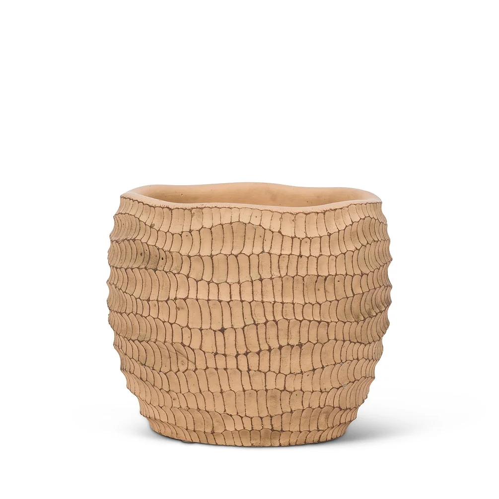 Small Ridged Round Planter