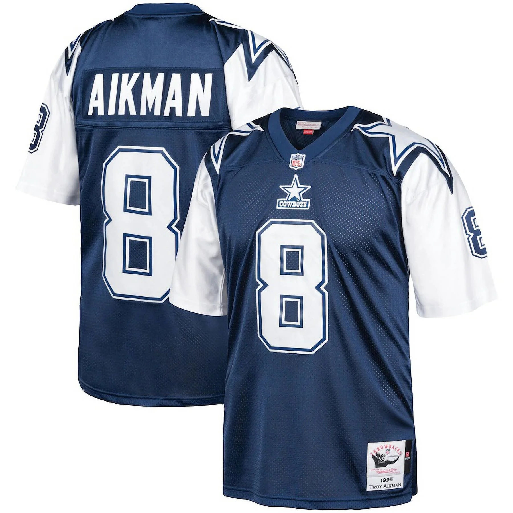 American Football Dallas_Cowboys No. 8 Men's Troy Aikman Retro Jersey