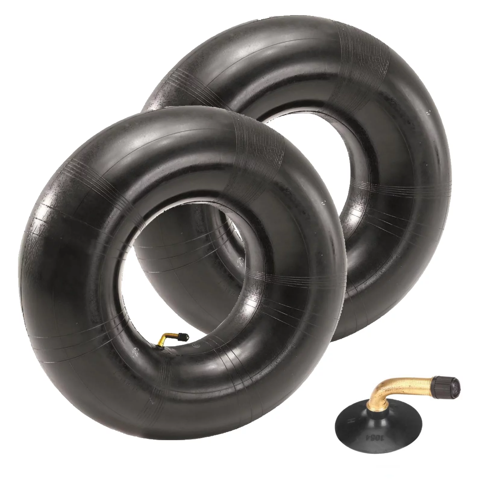 The ROP Shop | (2) Tire Inner Tubes 4.10x4 3.50x4 90° Bent Valve Stem For Sears Craftsman Mower