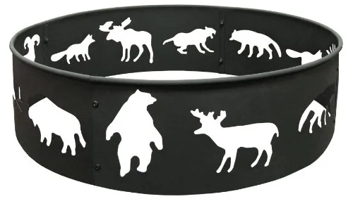 Landmann® Matte Black Finish Wildlife 28 in. Steel Fire Ring