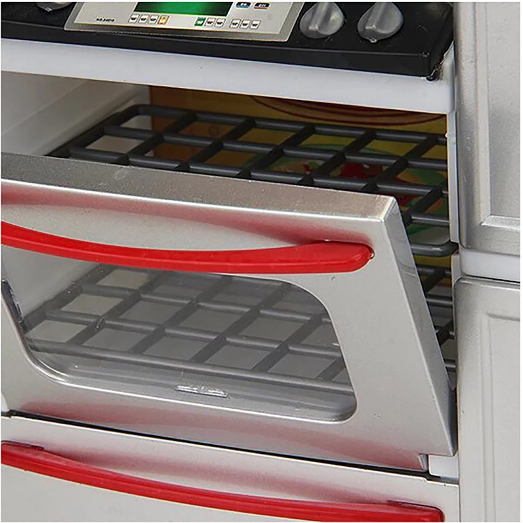 YHAIOGS New Red Mini Kitchen Pretend Play Cooking Set Cabinet STOve Girls TOy Gift