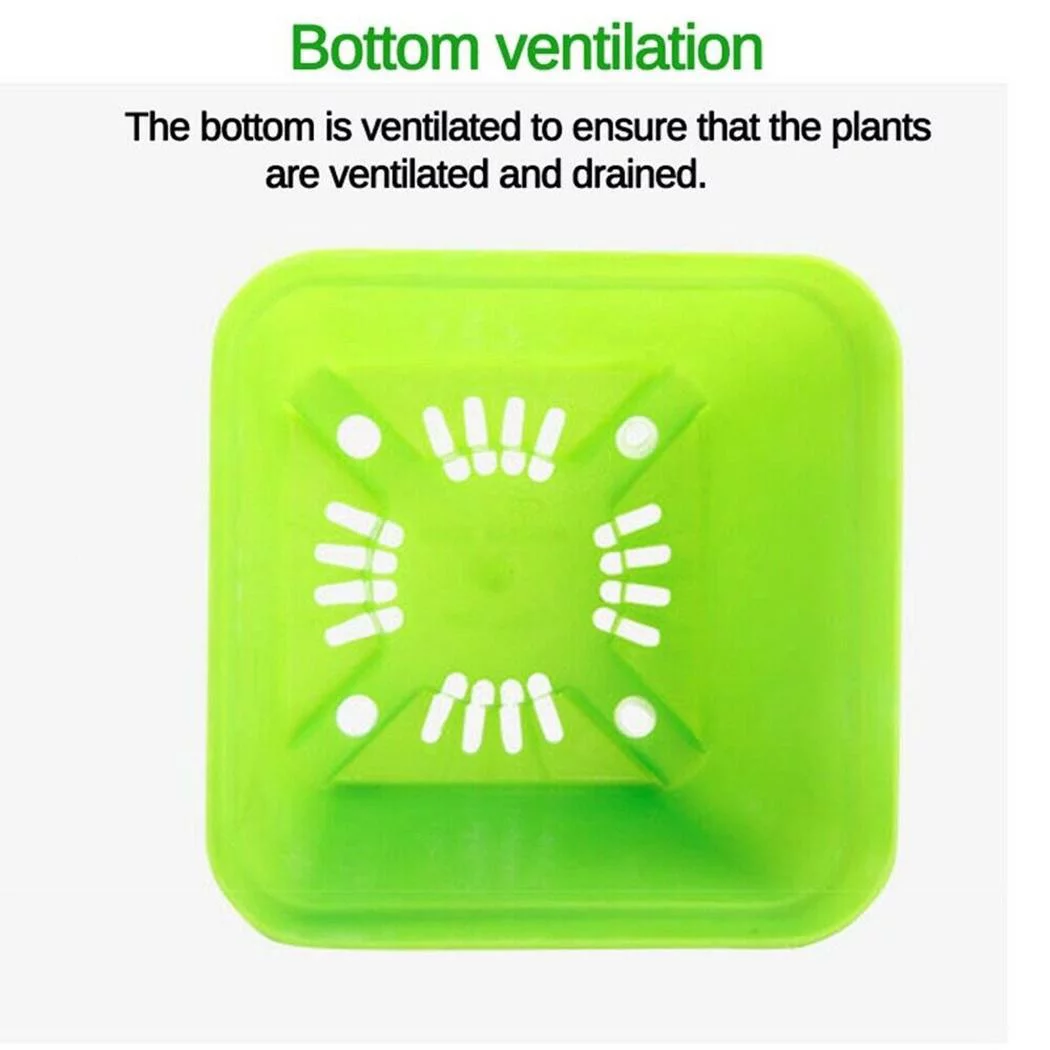 Sufanic 15 Pack Colorful Flower Pots Square Plastic Plant Pots Succulent Planter Nursery Pots with Saucers for Your Room,Garden Office and Balcony Decor