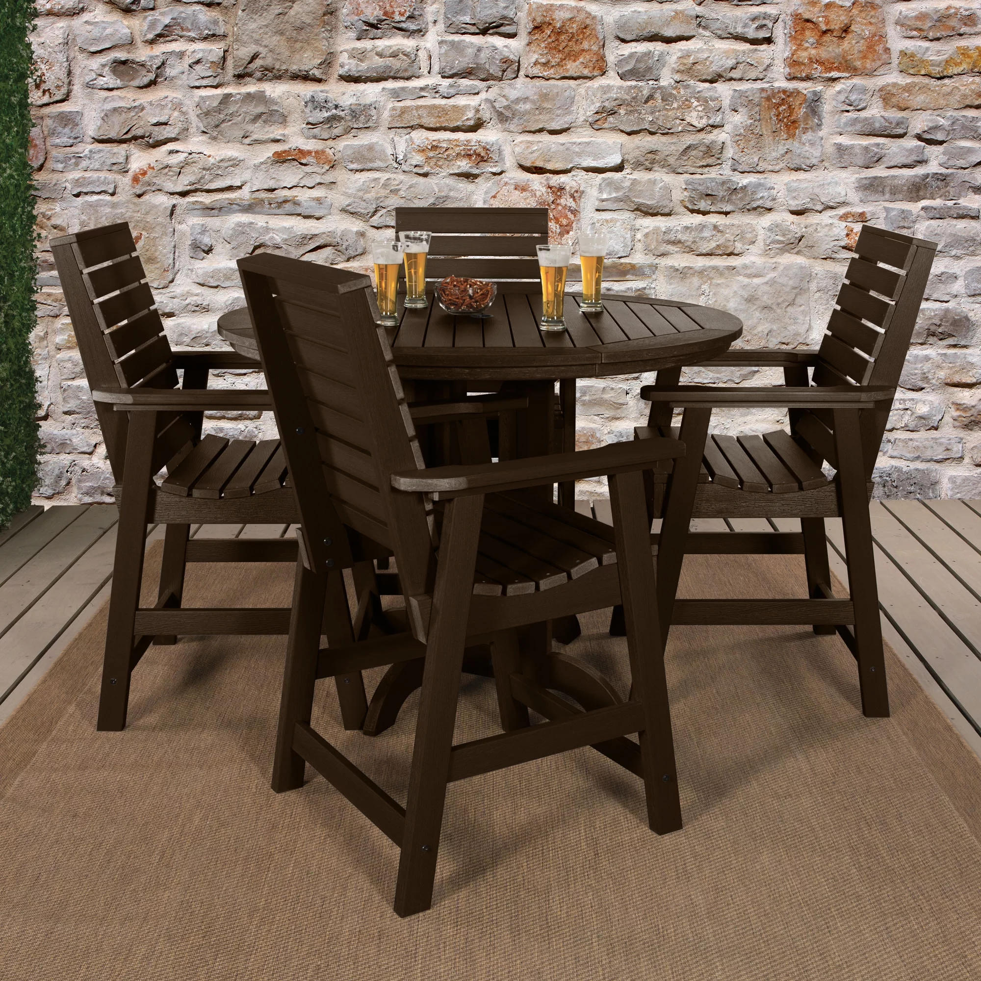 Highwood 5pc Weatherly Round Dining Set - Counter Height