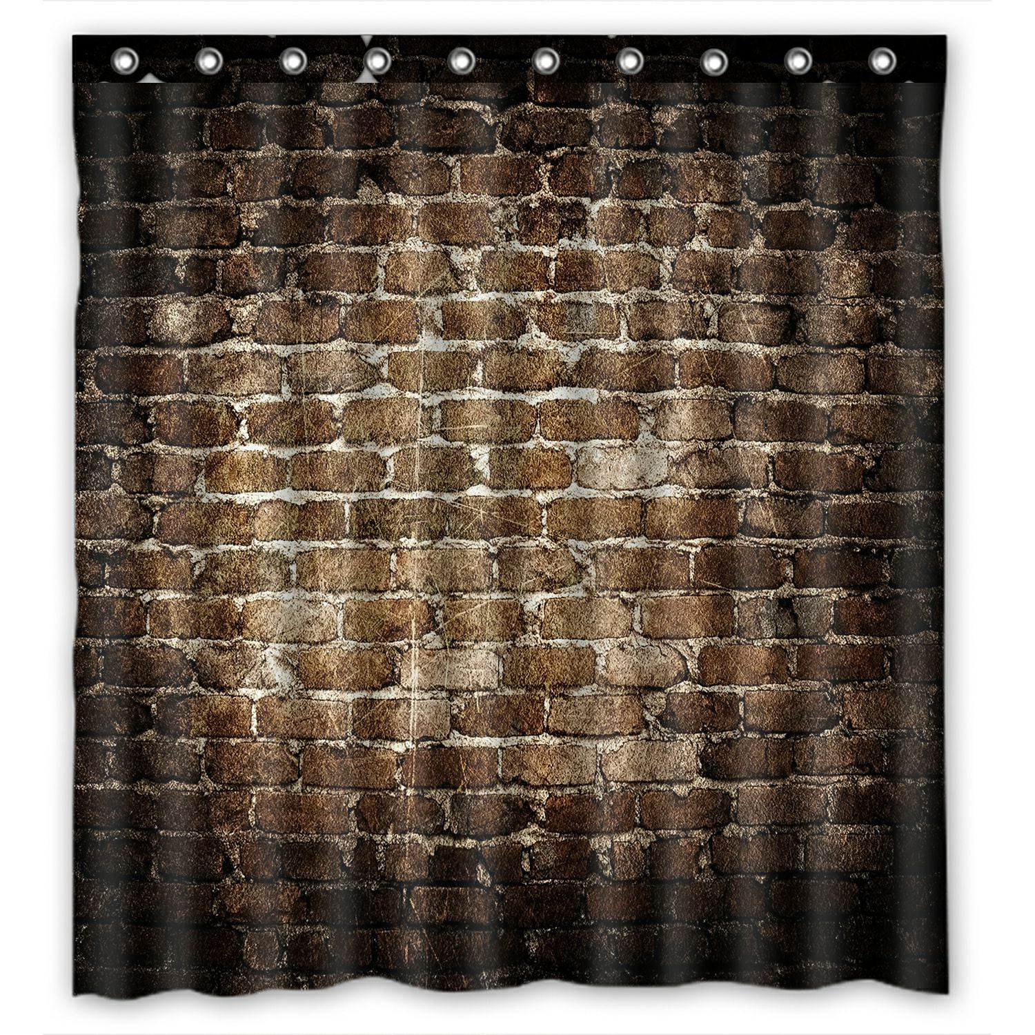 ABPHQTO Grunge Brick Wall Waterproof Polyester Shower Curtain and Hooks For Home Decor 66x72 Inch