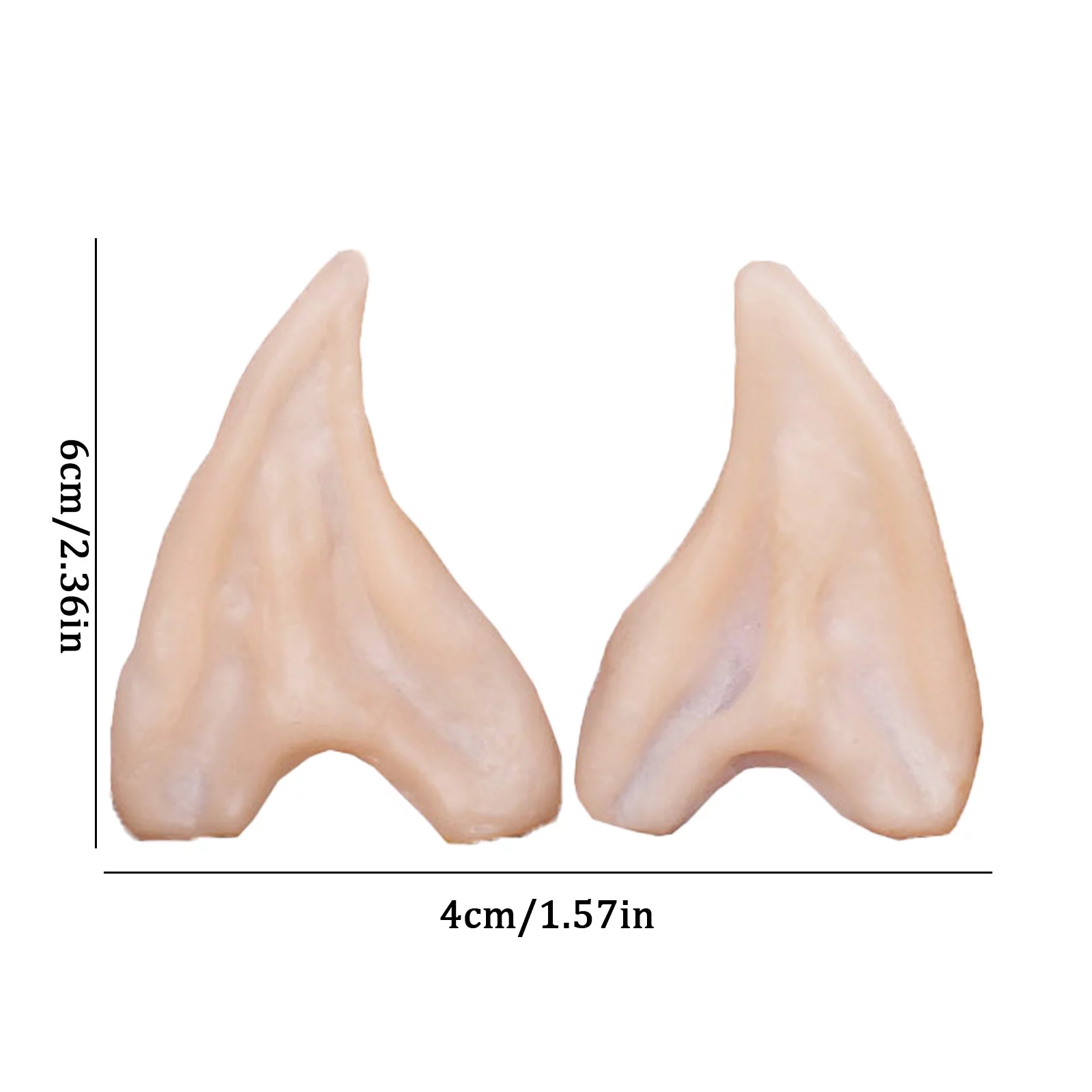 NLLSHGJ 1 Pairs Latex Ear Pointed Goblin Ears Pointed Dress Up Party Props Party Ear Goblin Ears 2 Size Ear Elven Fairy Ears Masquera