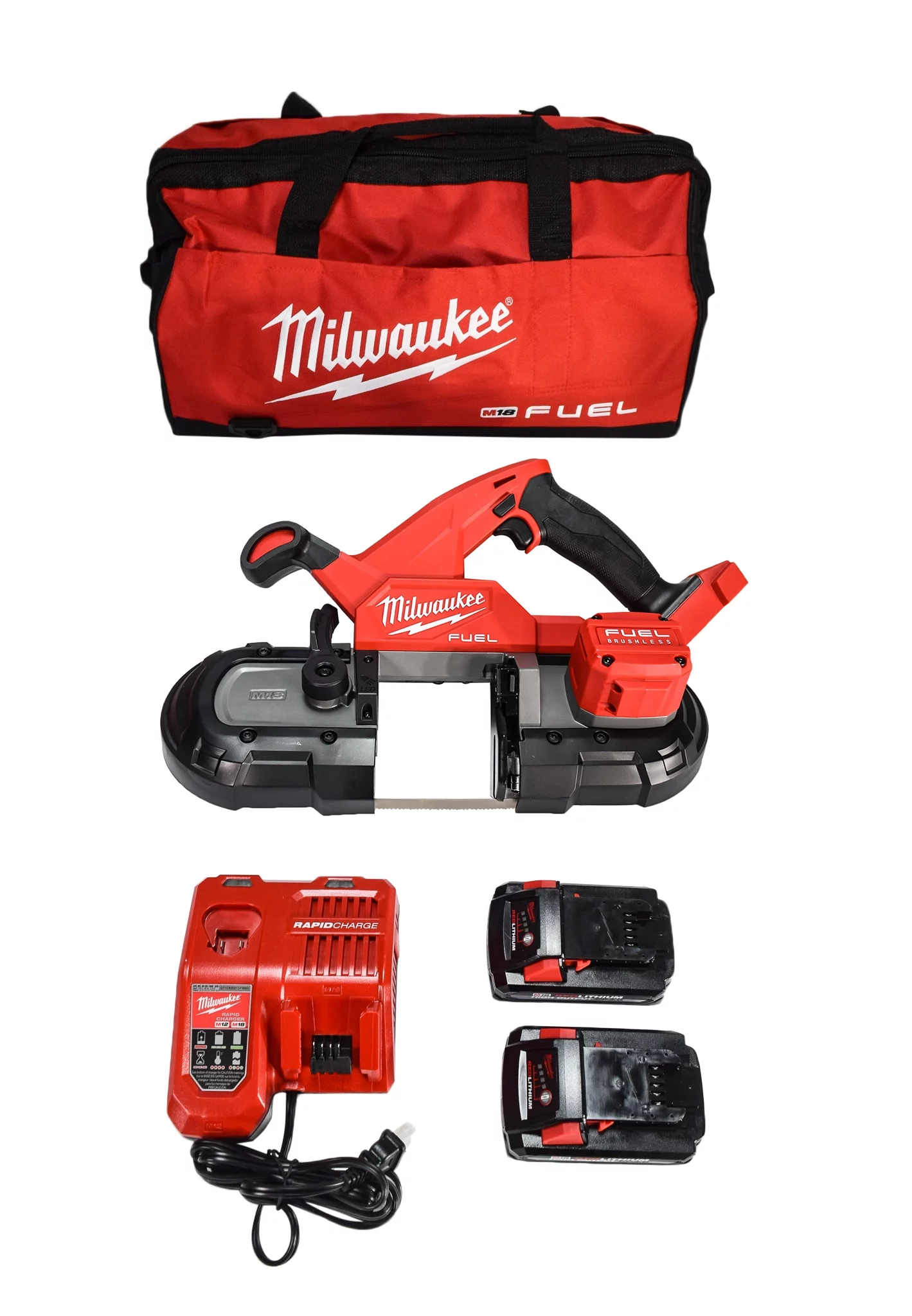 Milwaukee 18V Li-Ion Cordless Band Saw Kit with (2) 3.0 Ah Batteries, Charger, and Hard Case 2829-22