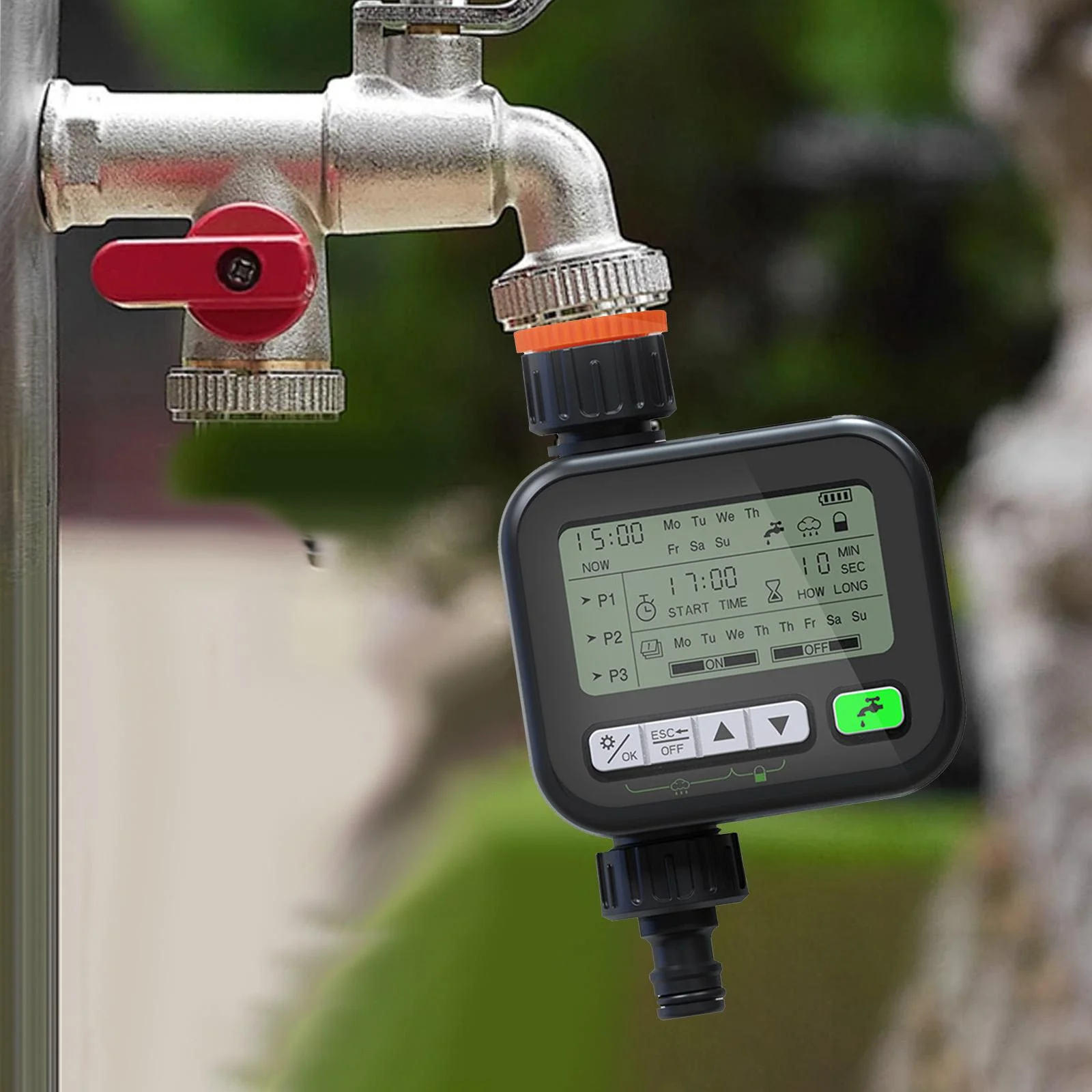 kesoto Sprinkler Timer Water Hose Timer Automatic Drip Irrigation Timer, Faucet Timer Manual Watering for Garden Backyard Yard Patio