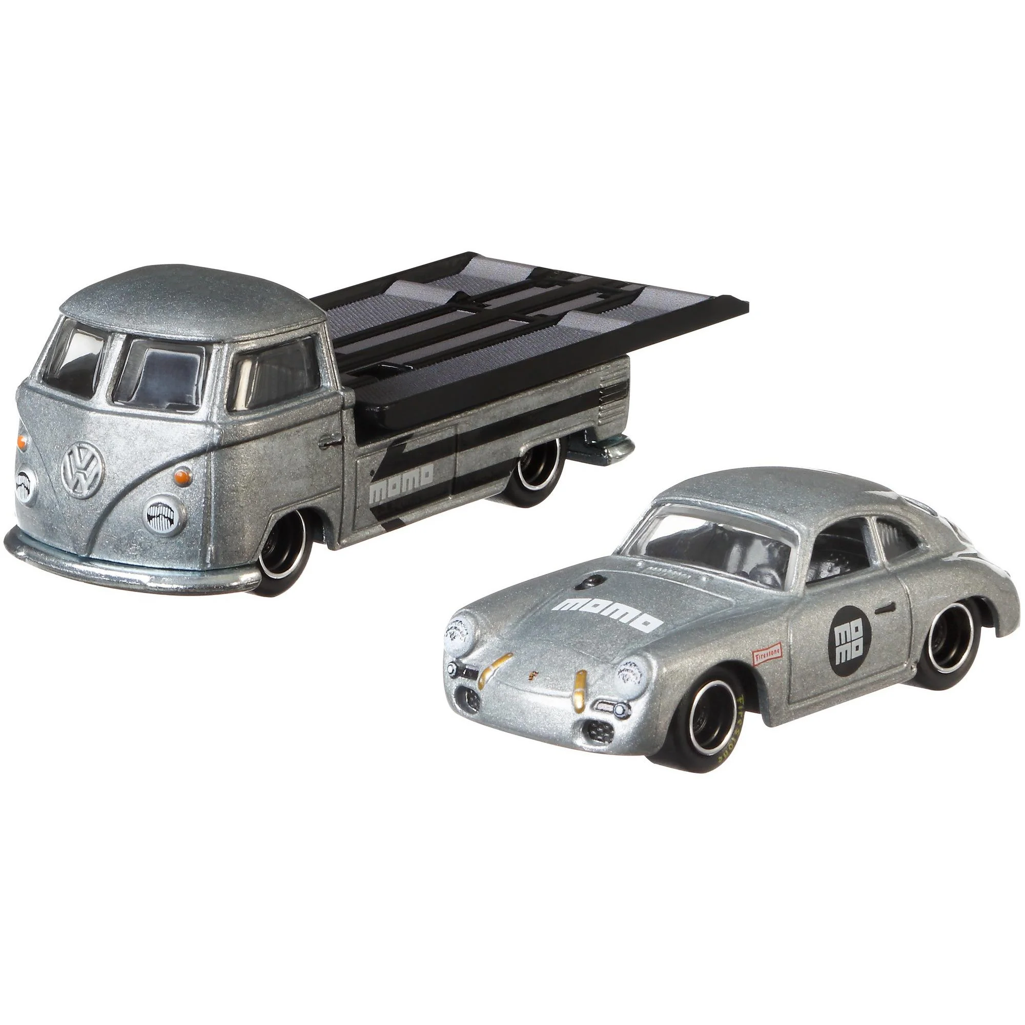 Hot Wheels Porsche 356A Outlaw & Volkswagen T1 Pickup Collector Car Vehicle Playset (2 Pieces)