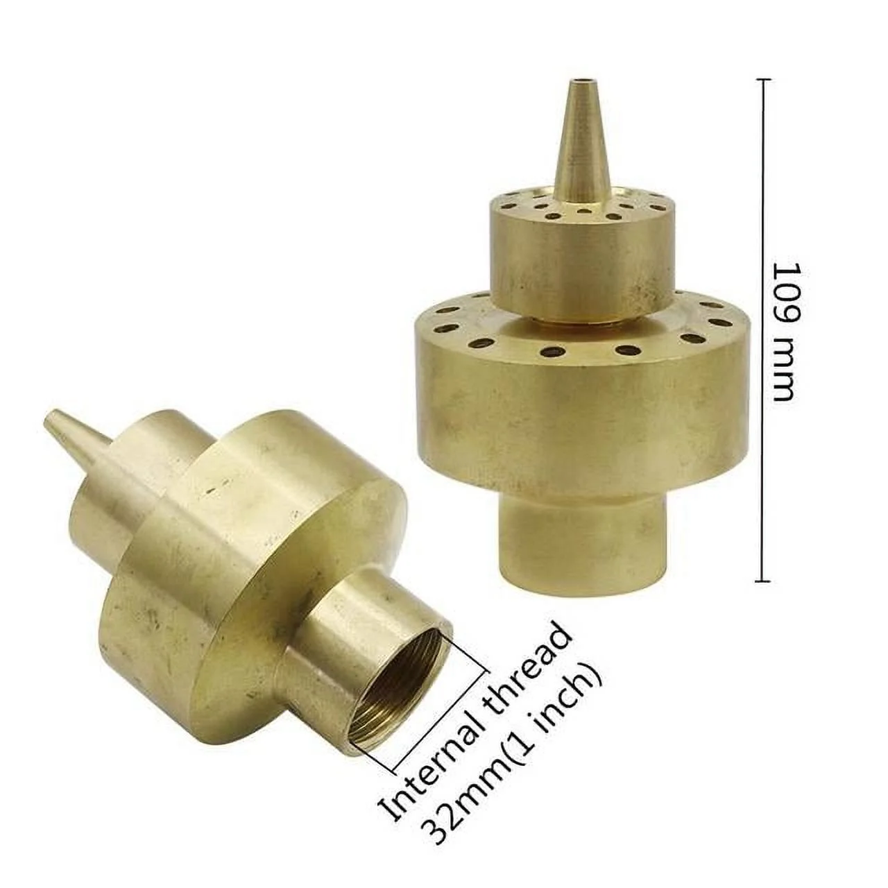1 Pc 1 Inch Brass Double-layer Style Fireworks Jet Water Column   Fountain Nozzles Garden landscape Pond Sprinklers